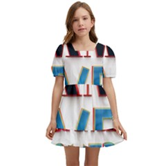 Game Over Text Design  Kids  Short Sleeve Dolly Dress by 7223056