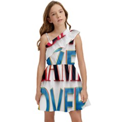 Game Over Text Design  Kids  One Shoulder Party Dress by 7223056