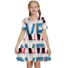 Game Over Text Design  Kids  Short Sleeve Tiered Mini Dress by 7223056