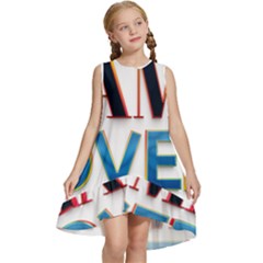 Game Over Text Design  Kids  Frill Swing Dress by 7223056