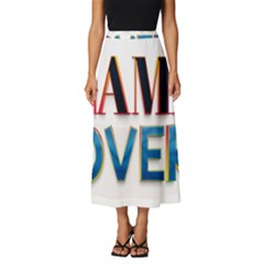 Game Over Text Design  Classic Midi Chiffon Skirt by 7223056