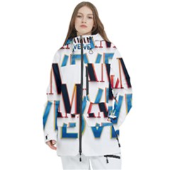 Game Over Text Design  Women s Multi Pockets Zip Ski And Snowboard Waterproof Breathable Jacket