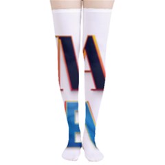 Game Over Text Design  Thigh High Stockings