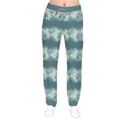 Hawaiian Surf Print Dark Cyan Velvet Drawstring Pants by CoolDesigns