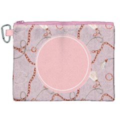 Pink Chain Pattern Canvas Cosmetic Bag (xxl) by CoolDesigns