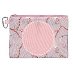 Pink Chain Pattern Canvas Cosmetic Bag (xl) by CoolDesigns