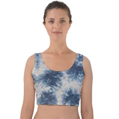 Washed Tie Dye Velvet Crop Top by CoolDesigns