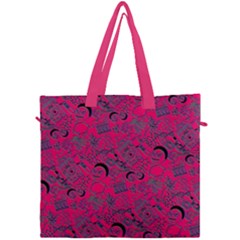 Hot Pink Morty Frizzle Letter Canvas Travel Bag by CoolDesigns