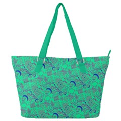 Morty Neon Aquamarine Space Cute Rocket Shoulder Bag by CoolDesigns