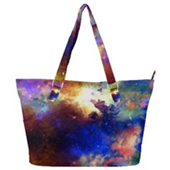 One Light Blue Night Sky Space Stars Shoulder Bag by CoolDesigns