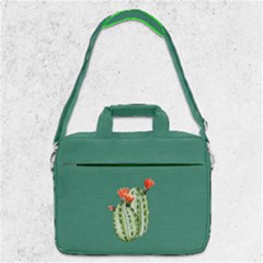 Sea Green Adorable Cactus Floral Print 13  Shoulder Laptop by CoolDesigns