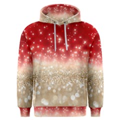 Abstract, Christmas, Glittery, Gold, Red Men s Overhead Hoodie