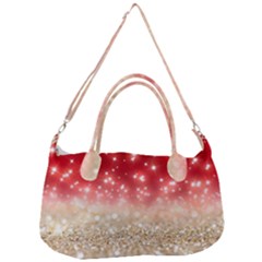 Abstract, Christmas, Glittery, Gold, Red Removable Strap Handbag by kyorashop23