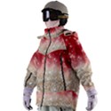 Abstract, Christmas, Glittery, Gold, Red Women s Zip Ski and Snowboard Waterproof Breathable Jacket View2