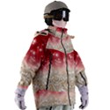 Abstract, Christmas, Glittery, Gold, Red Women s Zip Ski and Snowboard Waterproof Breathable Jacket View3