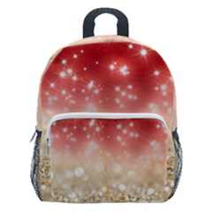 Abstract, Christmas, Glittery, Gold, Red Kids  Age 5-10 Lightweight School Backpack With Side Pockets by kyorashop23