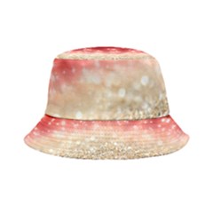 Abstract, Christmas, Glittery, Gold, Red Inside Out Bucket Hat by kyorashop23