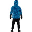 Blue Floral Pattern Texture, Floral Ornaments Texture, Blue Floral Background Men s Zip Ski and Snowboard Waterproof Breathable Jacket View4