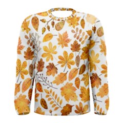 Brown Autumn Leaves Men s Long Sleeve T-shirt