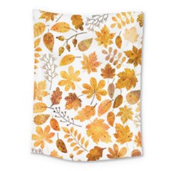 Brown Autumn Leaves Medium Tapestry