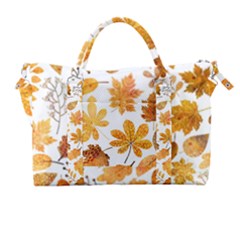 Brown Autumn Leaves Carry-on Travel Shoulder Bag by kyorashop23