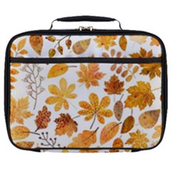 Brown Autumn Leaves Full Print Lunch Bag by kyorashop23