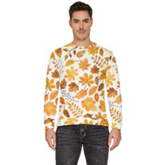 Brown Autumn Leaves Men s Fleece Sweatshirt