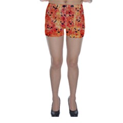 Carved Pumpkin Faces Skinny Shorts by kyorashop23