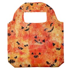 Carved Pumpkin Faces Premium Foldable Grocery Recycle Bag by kyorashop23