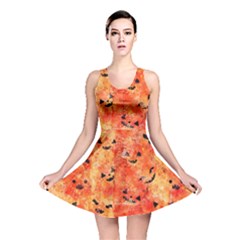 Carved Pumpkin Faces Reversible Skater Dress by kyorashop23