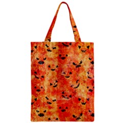 Carved Pumpkin Faces Zipper Classic Tote Bag by kyorashop23