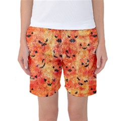 Carved Pumpkin Faces Women s Basketball Shorts by kyorashop23