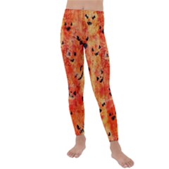 Carved Pumpkin Faces Kids  Lightweight Velour Leggings by kyorashop23