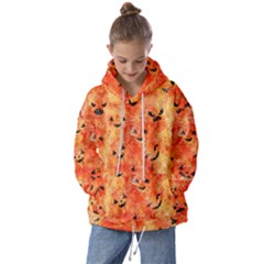 Carved Pumpkin Faces Kids  Oversized Hoodie