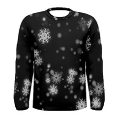 Christmas Snow Edge, Lights Men s Long Sleeve T-shirt