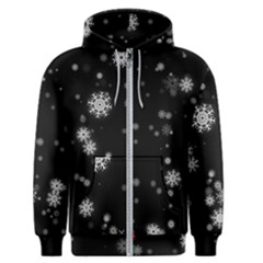 Christmas Snow Edge, Lights Men s Zipper Hoodie