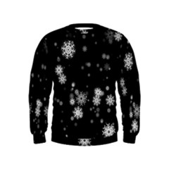 Christmas Snow Edge, Lights Kids  Sweatshirt