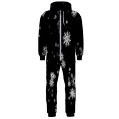 Christmas Snow Edge, Lights Hooded Jumpsuit (men) by kyorashop23