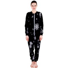 Christmas Snow Edge, Lights Onepiece Jumpsuit (ladies) by kyorashop23