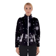 Christmas Snow Edge, Lights Women s Bomber Jacket