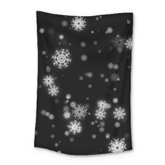 Christmas Snow Edge, Lights Small Tapestry