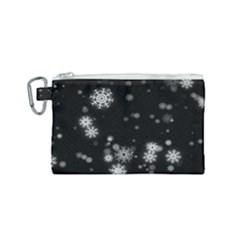 Christmas Snow Edge, Lights Canvas Cosmetic Bag (small) by kyorashop23