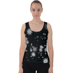 Christmas Snow Edge, Lights Velvet Tank Top by kyorashop23