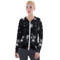 Christmas Snow Edge, Lights Velvet Zip Up Jacket View1