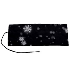 Christmas Snow Edge, Lights Roll Up Canvas Pencil Holder (s) by kyorashop23