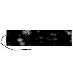 Christmas Snow Edge, Lights Roll Up Canvas Pencil Holder (l) by kyorashop23