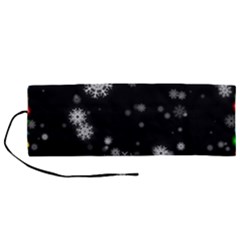 Christmas Snow Edge, Lights Roll Up Canvas Pencil Holder (m) by kyorashop23