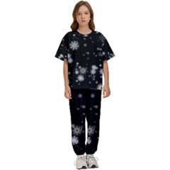 Christmas Snow Edge, Lights Kids  T-shirt And Pants Sports Set by kyorashop23