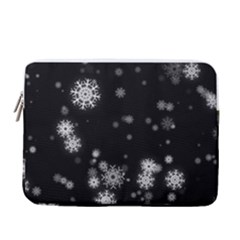 Christmas Snow Edge, Lights 13  Vertical Laptop Sleeve Case With Pocket by kyorashop23