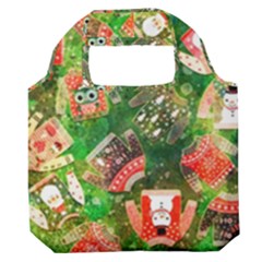 Christmas Ugly Sweater, Adoxali, Christmas, December, Santa Premium Foldable Grocery Recycle Bag